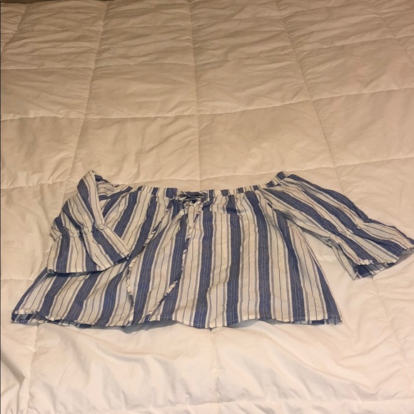 Charlotte Russe Off The Shoulder Striped Top - Picture 5 of 5